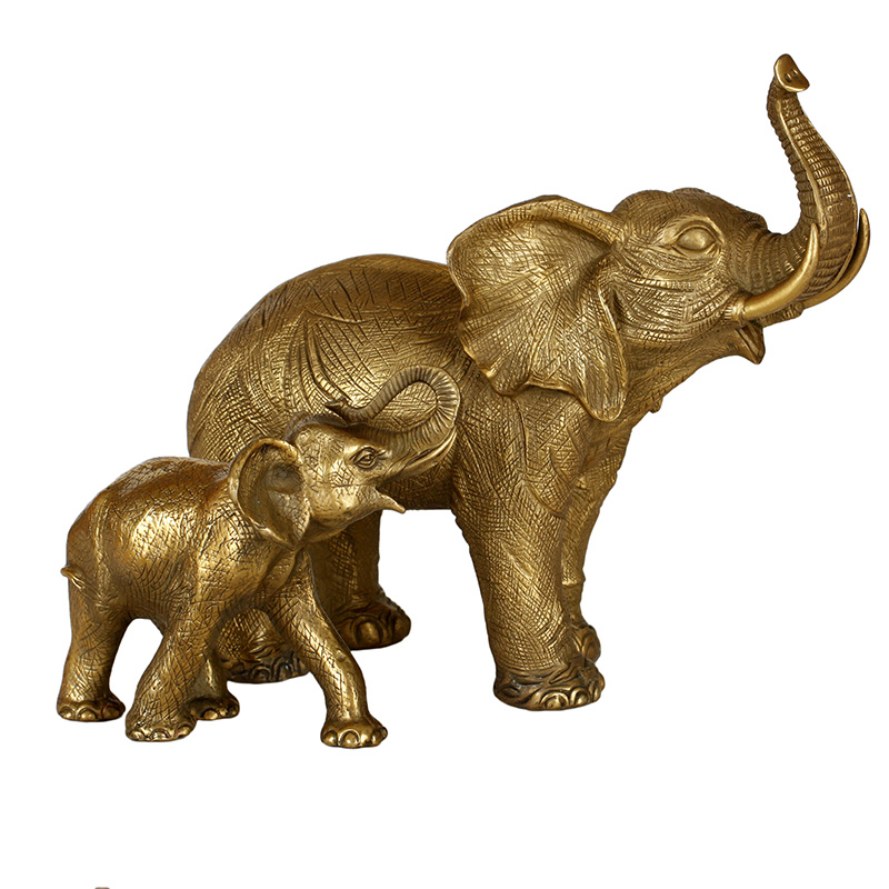 精品铜雕大象摆件，家居风水工艺品