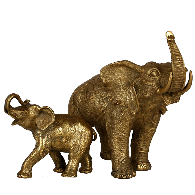 精品铜雕大象摆件，家居风水工艺品